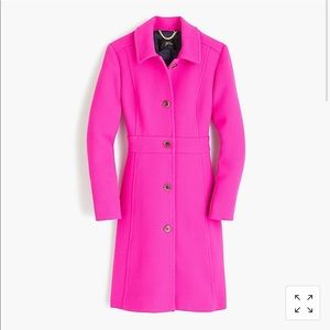 J Crew Double Cloth Lady Day Coat, size 6, Fuchsia